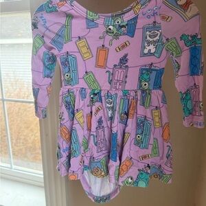 Little Sleepies- Monsters, Inc. Print Dress- size 0-3 months